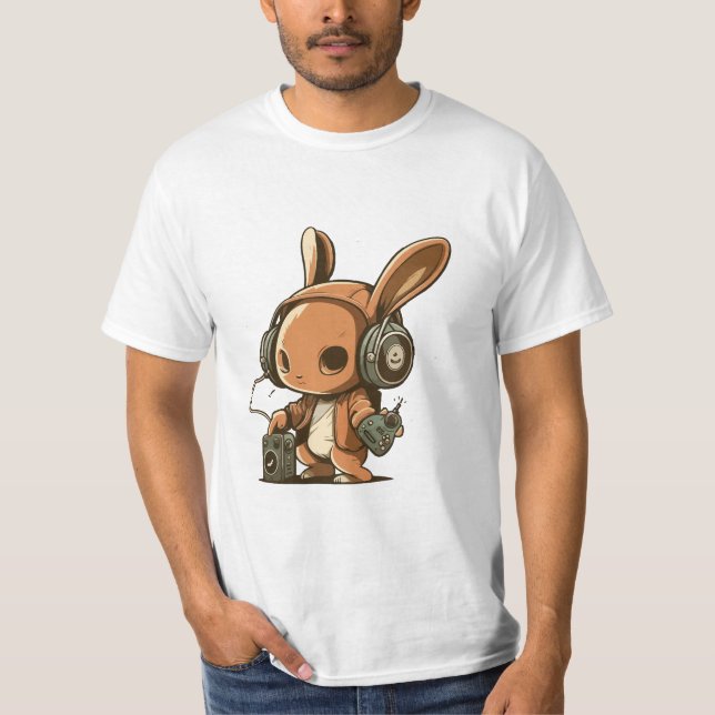 Melodic Bunny: A Musical Journey T-Shirt (Front)