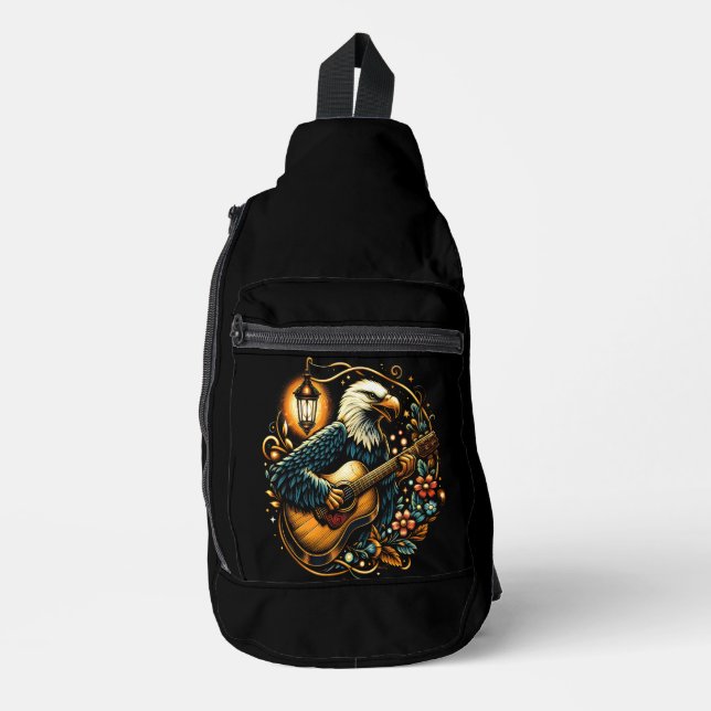 Melodic Flight: Eagle Strumming Guitar Sling Bag (Front)