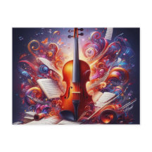 Melodic Strings Masterpiece Postcard