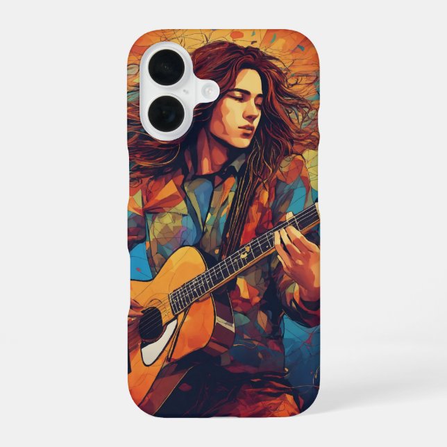 Melodic Whirlwind iPhone 16 Case (Back)