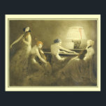 "Melody Hour" Art Deco Print by Louis Icart<br><div class="desc">Art Deco Print "Melody Hour" by Louis Icart Features Four Women Musicians Cast in Light.</div>