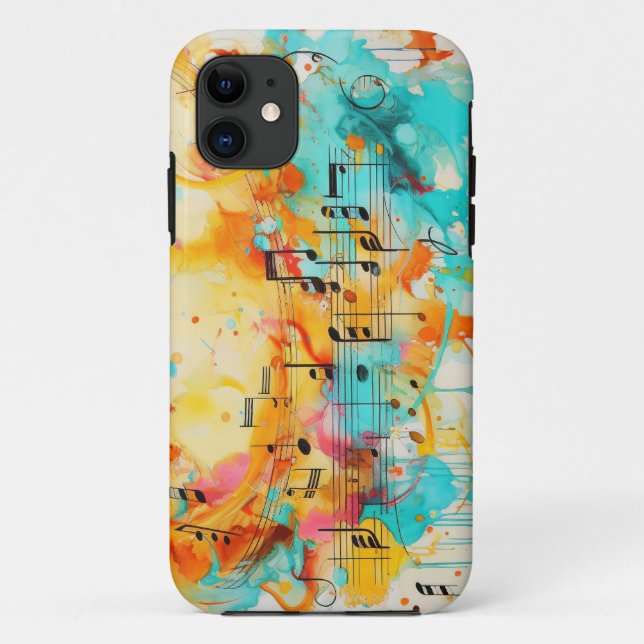 Melody of colours and music notes Case-Mate iPhone case (Back)