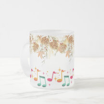 Melody of Nature: Musical Notes with Brown Leaves