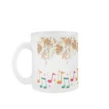 Melody of Nature: Musical Notes with Brown Leaves