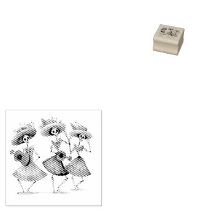 Melody of the Dancing Dead, custom Rubber Stamp