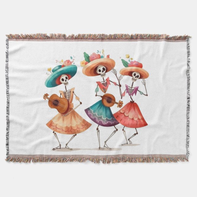 Melody of the Dancing Dead Throw Blanket (Front)