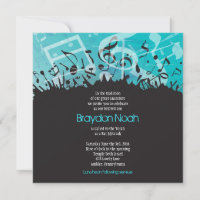 MELODY of the TORAH Bar Bat Mitzvah Invitatio_TEAL