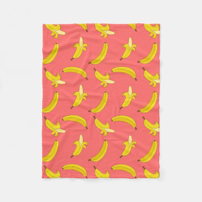 Melon Bananas Fleece Blanket (Front)