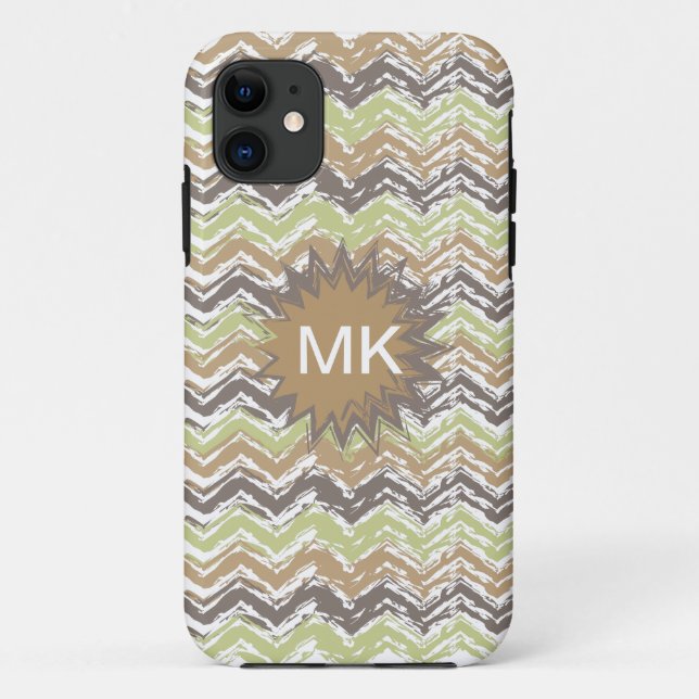 Melon Brandy Scribble ZigZag Pattern Case-Mate iPhone Case (Back)