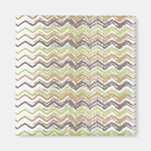 Melon Brandy Scribble ZigZag Pattern Magnet