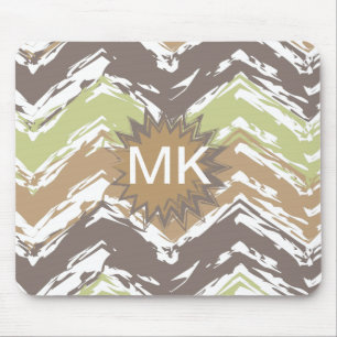 Melon Brandy Scribble ZigZag Pattern Mouse Pad