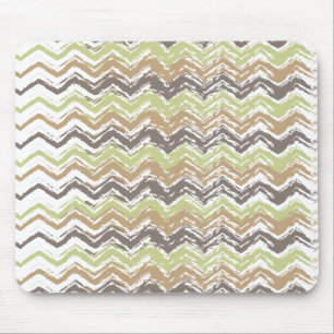 Melon Brandy Scribble ZigZag Pattern Mouse Pad