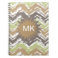Melon Brandy Scribble ZigZag Pattern