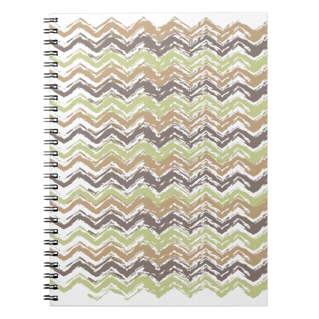 Melon Brandy Scribble ZigZag Pattern Spiral Notebook (Front)