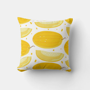 Melon Doodle Fruit Vintage Design Cushion