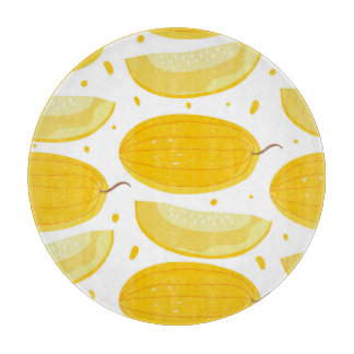 Melon Doodle Fruit Vintage Design Cutting Board