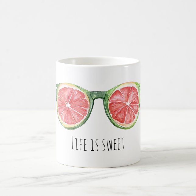 Melon Fruit Green Sunglasses Coffee Mug (Center)