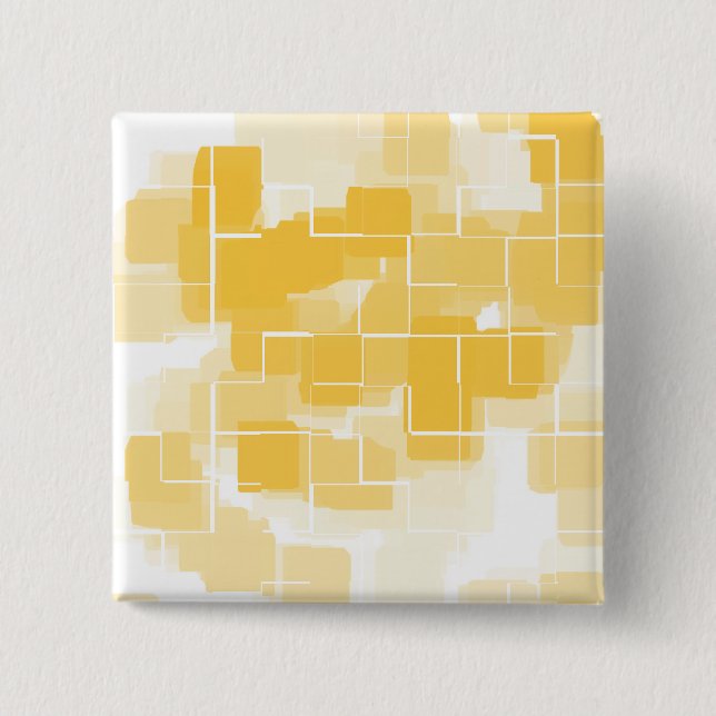 "Melon" Geometric Abstract 15 Cm Square Badge (Front)