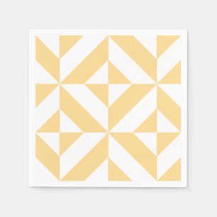 Melon Geometric Art Deco Napkin