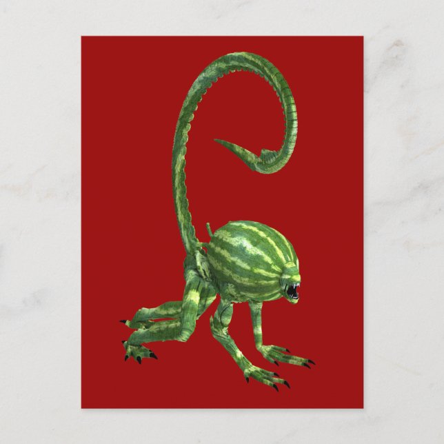 Melon Head Creature Postcard (Front)