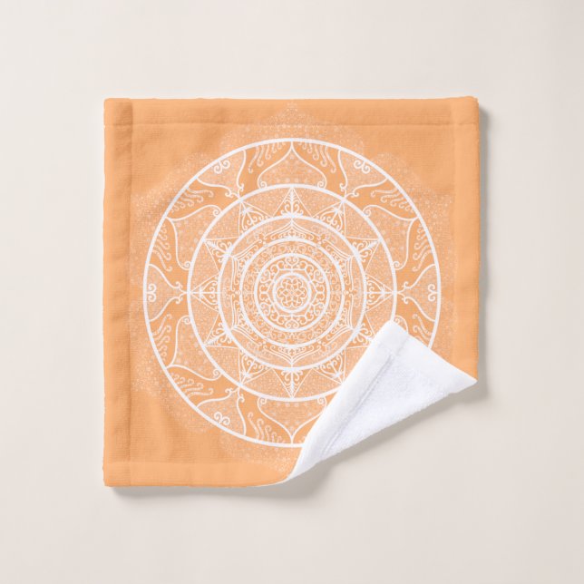 Melon Mandala Bath Towel Set (Wash Cloth)