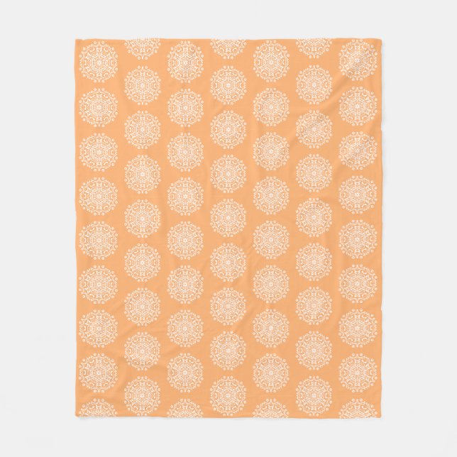 Melon Mandala Fleece Blanket (Front)