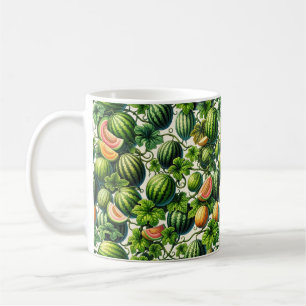Melon Medley: A Vibrant Vineyard Patchwork Coffee Mug