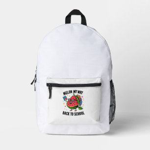 Melon my Way Back to School Watermelon Fruit Printed Backpack
