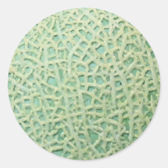 melon pattern classic round sticker (Front)