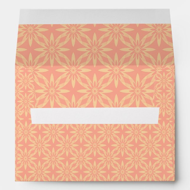 Melon Yellow Flower Seamless Pattern Envelope (Back (Bottom))