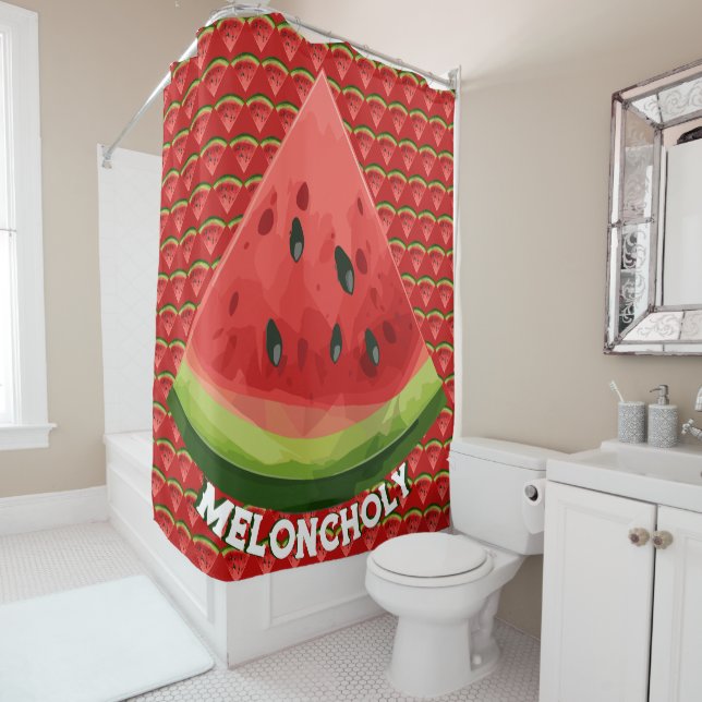 Meloncholy shower curtain (In Situ)
