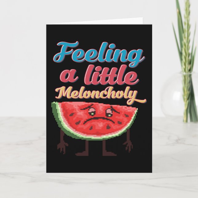 Melons Pun Melon Saying Funny Card (Front)