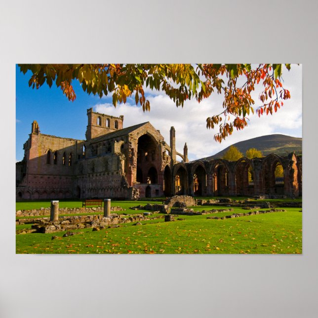 Melrose Abbey, Scotland Poster (Front)