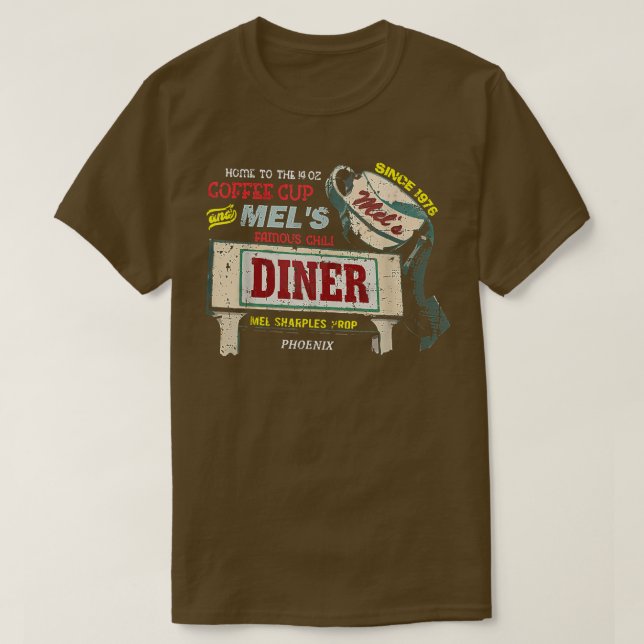 Mel's Diner from Alice distressed  T-Shirt (Design Front)