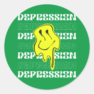 MELT_ Depression Green sticker