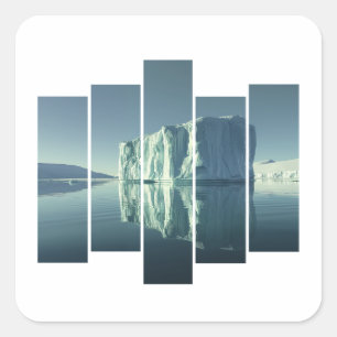 MELT HEARTS, NOT ICEBURGS SQUARE STICKER