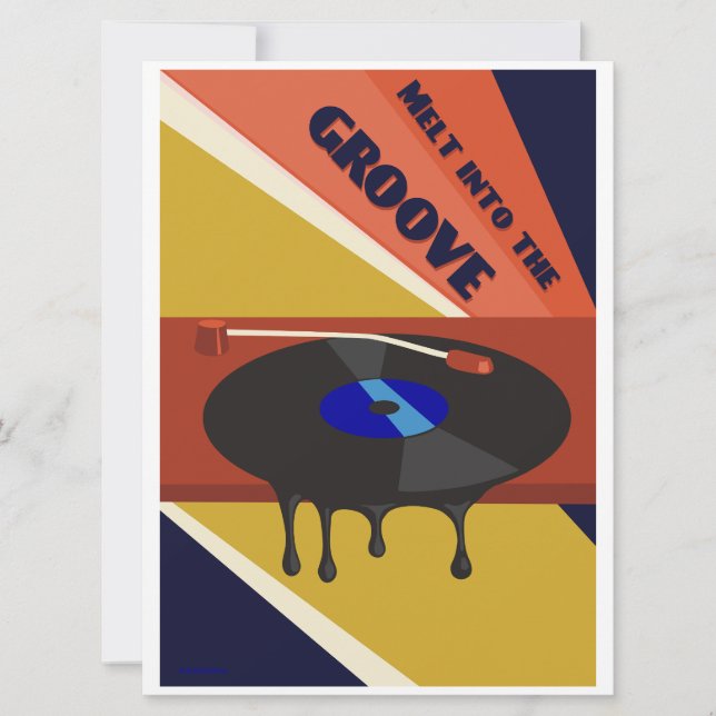 Melt into the Groove Small Print Holiday Card (Front)