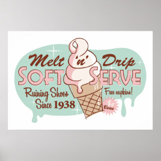Melt 'n' Drip Soft Serve Ice Cream Print