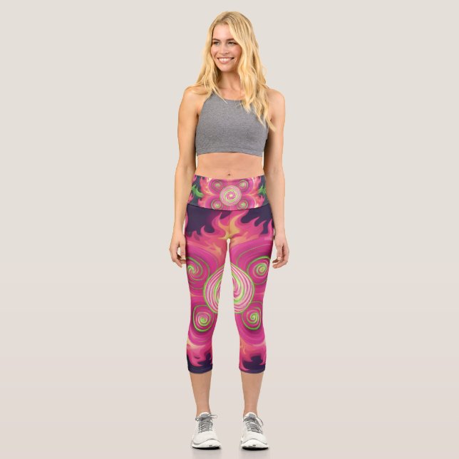 Melted Candy  Capri Leggings (Front)