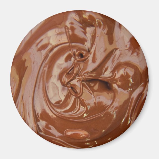 Melted chocolate cocoa fudge swirl dessert magnet (Front)