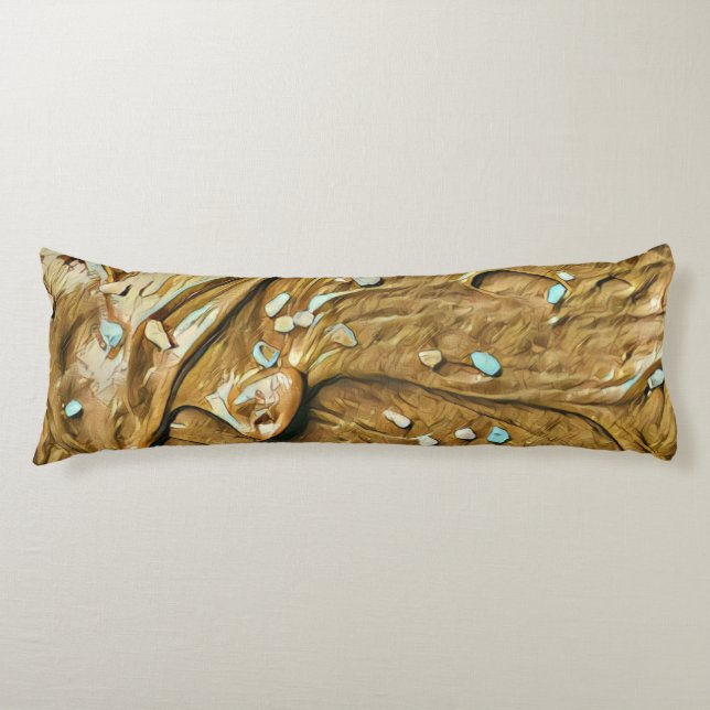 Melted chocolate ice cream cake sprinkles body cushion (Front)