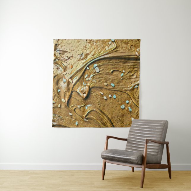 Melted chocolate ice cream cake sprinkles tapestry (In Situ)