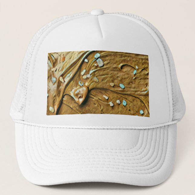 Melted chocolate ice cream cake sprinkles trucker hat (Front)