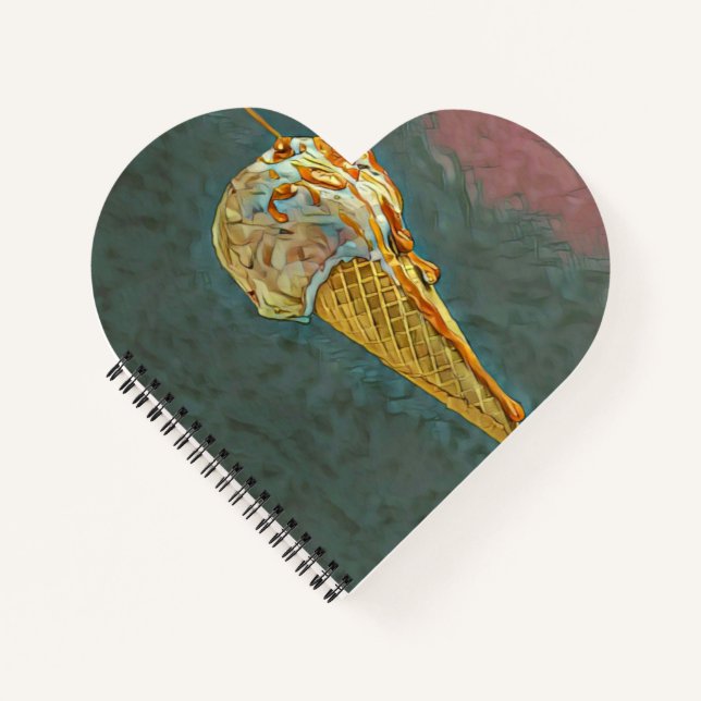Melted chocolate ice cream cone notebook (Front)