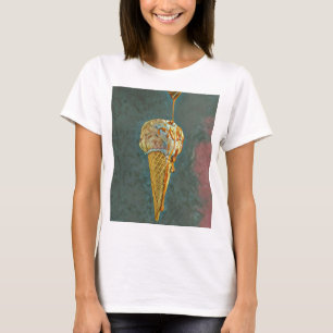 Melted chocolate ice cream cone T-Shirt