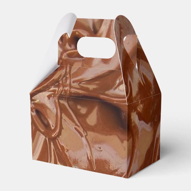 Melted Chocolate Texture Image Favour Box (Front Side)