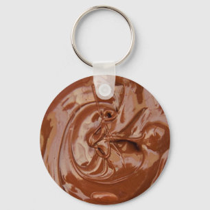 Melted Chocolate Texture Key Ring