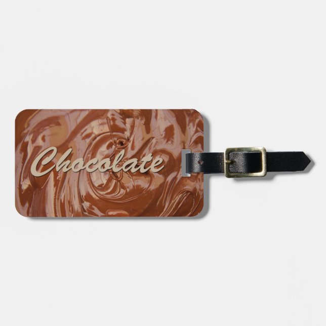 Melted Chocolate Texture Luggage Tag (Front Horizontal)