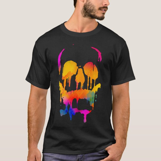 Melted color skull T-Shirt (Front)