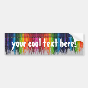 Melted Crayon Design perfect for Art Teachers Bumper Sticker